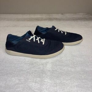OluKai Moku Pae Navy Blue Mesh Lace Up Low Top Sneakers Men's US 11.5